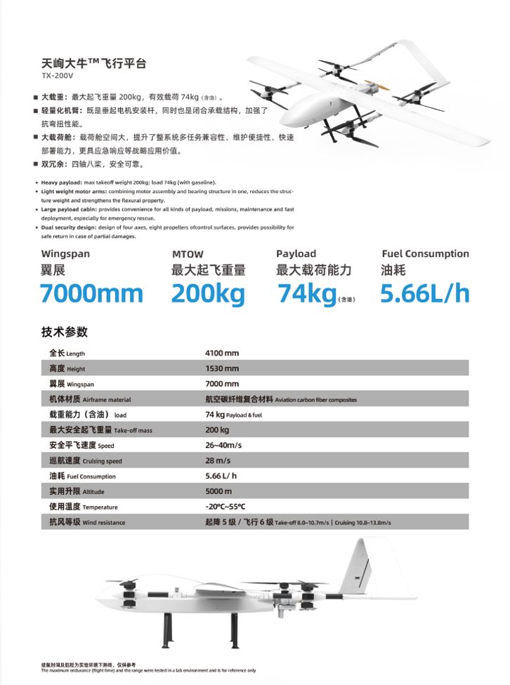 AT-G75 Hybrid-Electric VTOL Fixed-Wing UAV photo 4