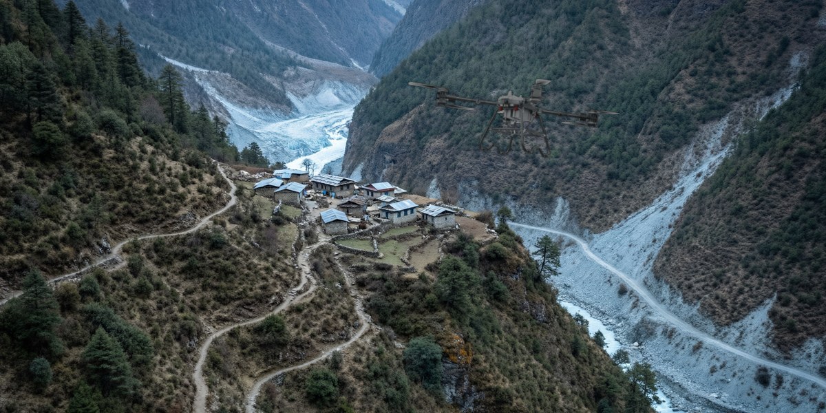 Mountain and Remote-Area Resupply by Heavy-Lift UAV